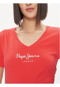 Pepe Jeans T-Shirt Wendy PL505482 Czerwony Regular Fit. Kolor: czerwony. Materiał: bawełna #2