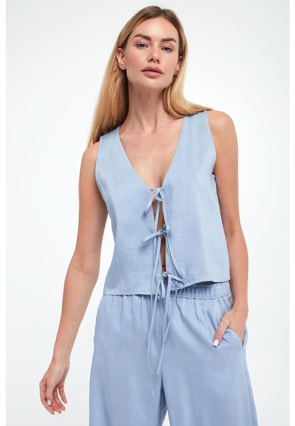 Marella Sport - Top damski lniany Isolana MARELLA SPORT. Materiał: len. Styl: sportowy