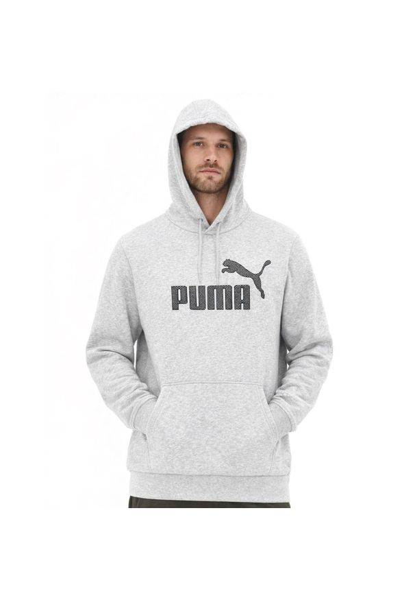 Bluza sportowa kangurka z kapturem męska Puma Hoodle II. Typ kołnierza: kaptur. Kolor: szary
