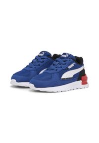 Puma - Niemowlęce obuwie sportowe Graviton AC PUMA Clyde Royal White Black Blue. Kolor: biały. Sport: bieganie