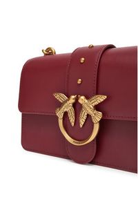 Pinko - PINKO Torebka Love One Mini Cl PE 25 PCPL 100059 A0F1 Bordowy. Kolor: czerwony. Materiał: skórzane