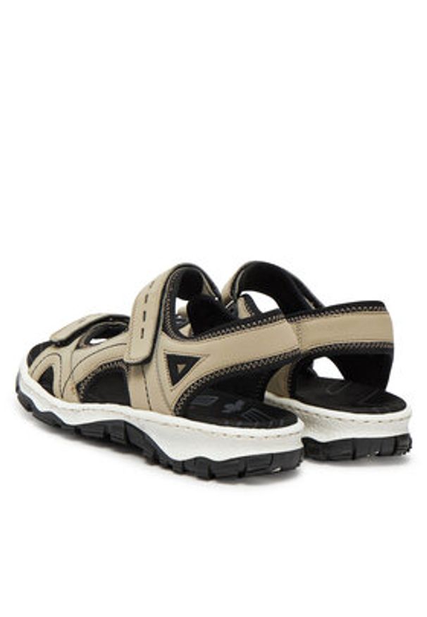 Rieker Sandały 68866-61 Beżowy. Kolor: beżowy. Materiał: syntetyk, materiał