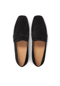 Kazar - Wsuwane czarne półbuty z zamszu. Okazja: na co dzień. Zapięcie: bez zapięcia. Kolor: czarny. Materiał: zamsz. Szerokość cholewki: normalna. Obcas: na obcasie. Styl: casual, klasyczny. Wysokość obcasa: niski #3