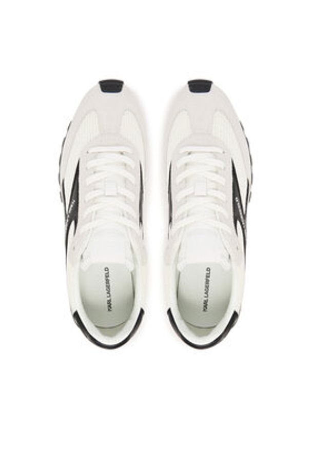 Karl Lagerfeld - KARL LAGERFELD Sneakersy KL51124E Biały. Kolor: biały. Materiał: skóra, zamsz