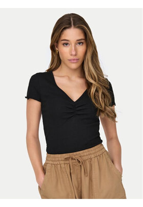 only - ONLY T-Shirt Betty 15311919 Czarny Regular Fit. Kolor: czarny. Materiał: bawełna