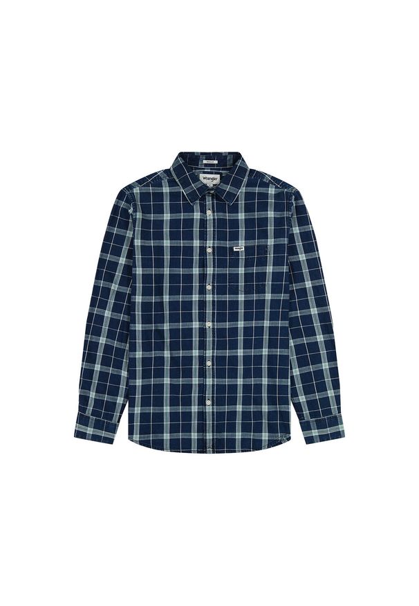 Wrangler - WRANGLER MĘSKA KOSZULA 1 PKT SHIRT GREEN INDIGO 112357231 W5X2017327
