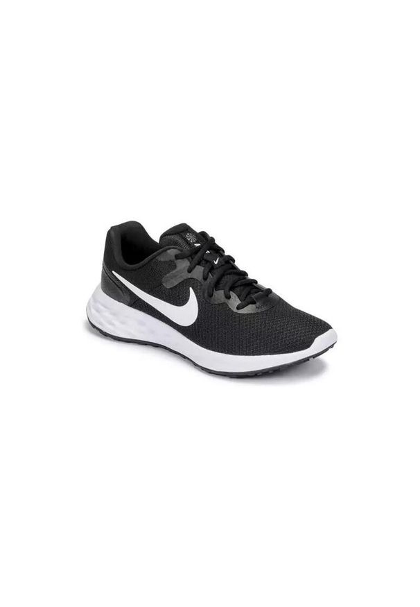 Buty do biegania męskie Nike Revolution 6. Zapięcie: sznurówki. Kolor: biały, wielokolorowy, czarny. Materiał: materiał, syntetyk, tkanina. Szerokość cholewki: normalna. Model: Nike Revolution
