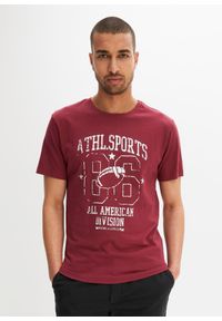 bonprix - T-shirt o kroju regular fit, 2 szt.. Kolor: czerwony. Wzór: nadruk. Styl: sportowy #1