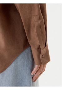 Calvin Klein Jeans Koszula LV044E195G Brązowy Regular Fit. Kolor: brązowy. Materiał: bawełna #3