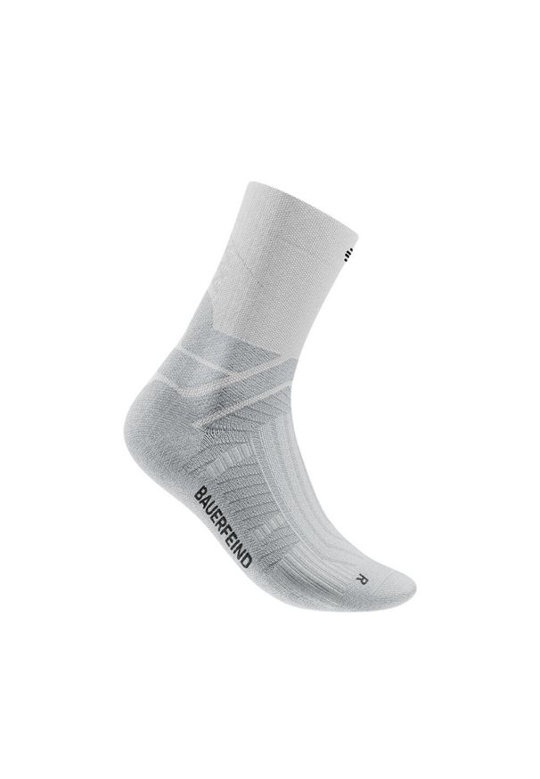 BAUERFEIND - Skarpetki średniej długości damskie Bauerfeind Sports Run Performance. Kolor: biały. Sport: bieganie