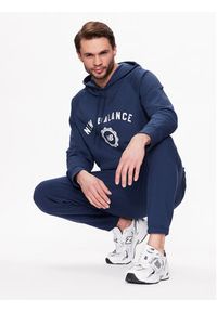 New Balance Bluza Dukserica Sport Seasonal French Terry MT31901 Granatowy Relaxed Fit. Kolor: niebieski. Materiał: syntetyk. Styl: sportowy