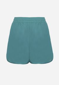 Born2be - Ciemnozielone Szorty z Gumką w Pasie i Ozdobnym Sznurkiem Milarisa. Okazja: na co dzień. Kolor: zielony. Styl: klasyczny, elegancki, casual #5