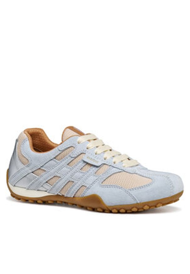 Geox Sneakersy D Snake Original D65B0A 01422 C1S0B Błękitny. Kolor: niebieski. Materiał: skóra, zamsz