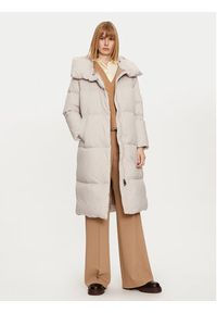 Hetrego - Hetregó Kurtka puchowa Valery 8N691 Beżowy Loose Fit. Kolor: beżowy. Materiał: syntetyk #8