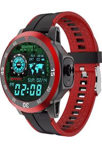 Smartwatch Rubicon RNCE85 Czarno-czerwony (RNCE78). Rodzaj zegarka: smartwatch. Kolor: wielokolorowy, czerwony, czarny