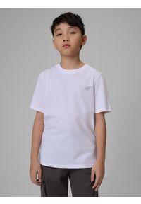 4f - 4F T-shirt gładki (2-pack) chłopięcy - multikolor 134/140 (8-10 lat). Okazja: na co dzień, na uczelnię. Kolor: wielokolorowy. Materiał: bawełna, jeans, materiał, dresówka. Wzór: gładki. Sezon: lato. Styl: casual #2