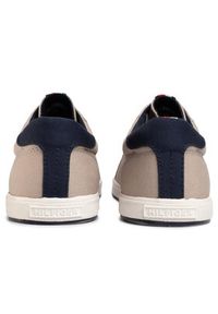 TOMMY HILFIGER - Tommy Hilfiger Tenisówki Iconic Long Lace Sneaker FM0FM01536AEP Beżowy. Kolor: beżowy. Materiał: materiał #7
