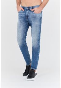 Diesel - DIESEL Niebieski jeansy D-Struktslim jeans. Kolor: niebieski #5