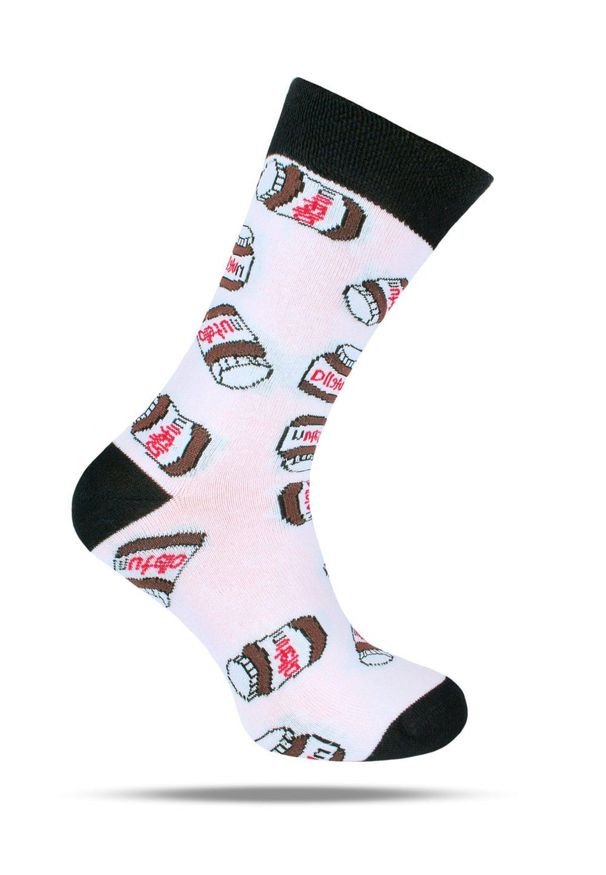 His Story - Skarpetki Bawełniane - Tematyczne - Białe, Nutella. Kolor: wielokolorowy. Materiał: elastan, bawełna, poliamid