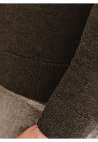 Pako Lorente - PAKO LORENTE – Brązowy sweter męski o-neck. Okazja: na co dzień. Kolor: brązowy, zielony. Materiał: poliester, wiskoza. Sezon: jesień. Styl: casual #5