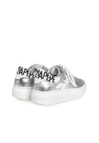 Patrizia Pepe Sneakersy | 2V9708/A3LT | Kobieta | Srebrny. Kolor: srebrny. Materiał: skóra. Wzór: aplikacja, nadruk