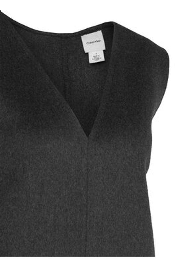 Calvin Klein Sukienka dzianinowa LV044D017G Szary Relaxed Fit. Kolor: szary. Materiał: syntetyk