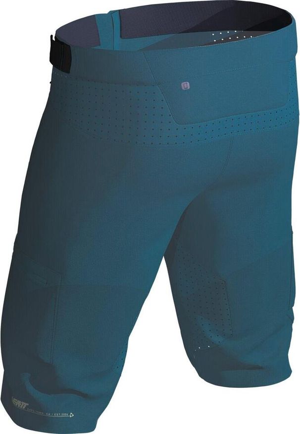 Spodenki rowerowe dziecięce LEATT Shorts MTB AllMtn 2.0 Junior. Kolor: zielony, niebieski, wielokolorowy. Styl: sportowy. Sport: kolarstwo