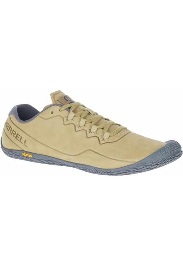 Buty do chodzenia męskie Merrell Vapor Glove 3 Luna Ltr. Zapięcie: sznurówki. Kolor: beżowy. Materiał: guma, syntetyk, materiał, skóra, tkanina. Szerokość cholewki: normalna. Sport: turystyka piesza