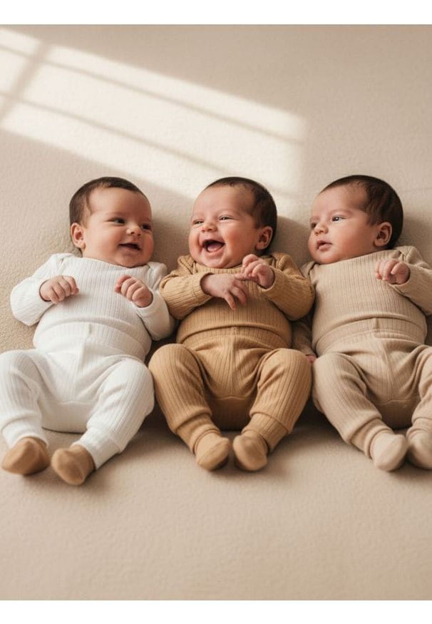 Sinsay - Legginsy z prążkowanej dzianiny 3 pack - kremowy. Kolor: kremowy. Materiał: dzianina, prążkowany