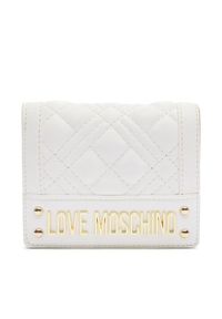 Love Moschino - LOVE MOSCHINO Mały Portfel Damski JC5601PP0HLA0120 Biały. Kolor: biały. Materiał: skóra #1