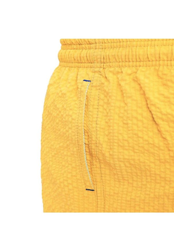 Pako Jeans - Luźne Spodenki Kąpielowe (Plażowe) - PAKO JEANS - Żółte. Kolor: żółty. Materiał: poliester. Wzór: napisy