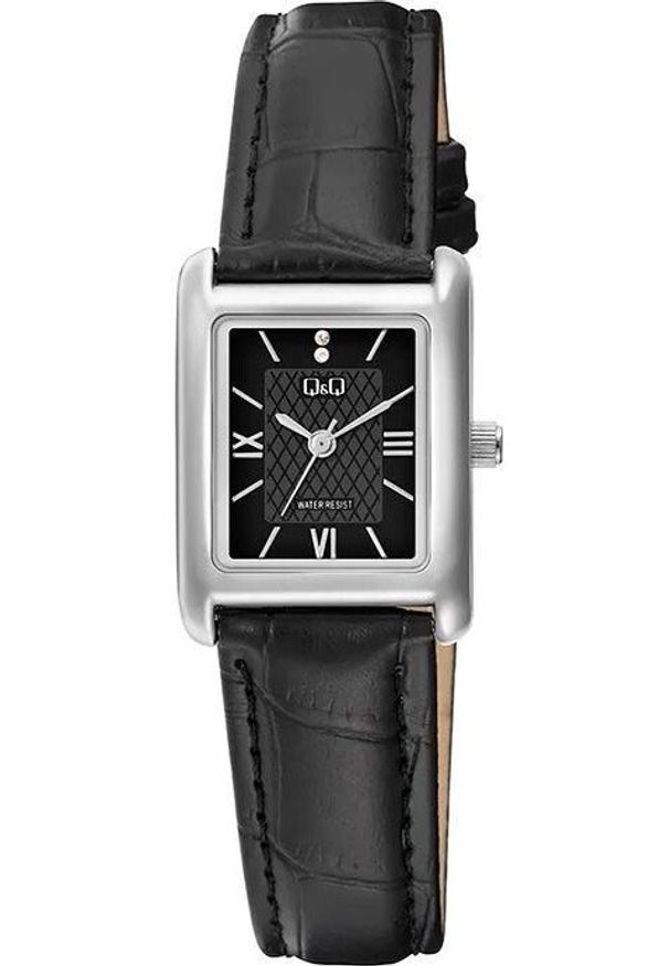 Zegarek damski QQ C69A-011P CYRKONIE czarny. Kolor: czarny