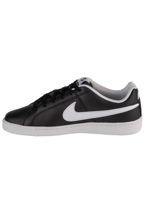 Buty do chodzenia męskie Nike Court Royale. Zapięcie: sznurówki. Kolor: czarny. Materiał: tkanina, materiał, skóra, syntetyk. Szerokość cholewki: normalna. Model: Nike Court. Sport: turystyka piesza