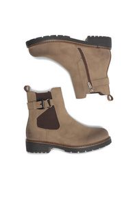 Clara Barson Botki LELAINA WS6207-07 Beżowy. Kolor: beżowy. Materiał: materiał #7