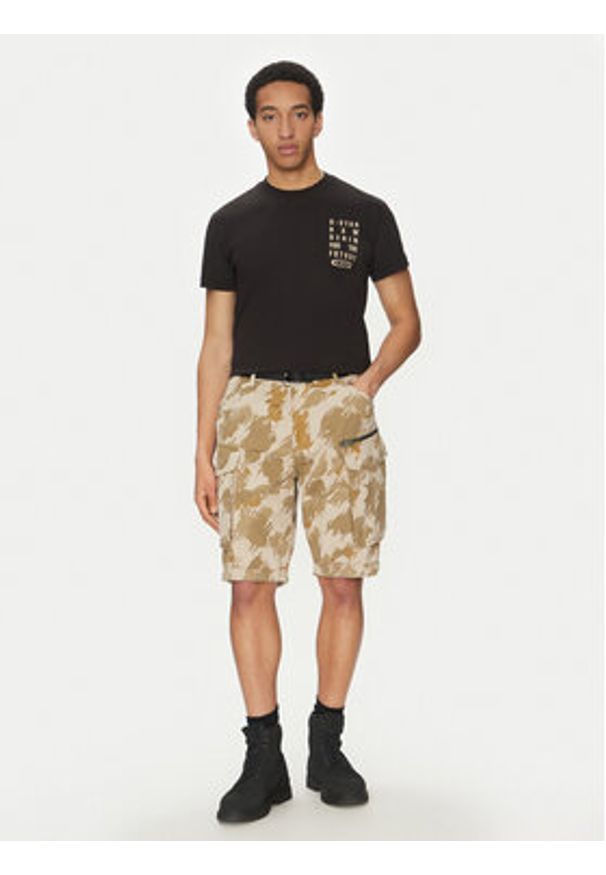G-Star RAW - G-Star Raw T-Shirt Text Chest D25968-C506 6057 Czarny Regular Fit. Kolor: czarny. Materiał: bawełna