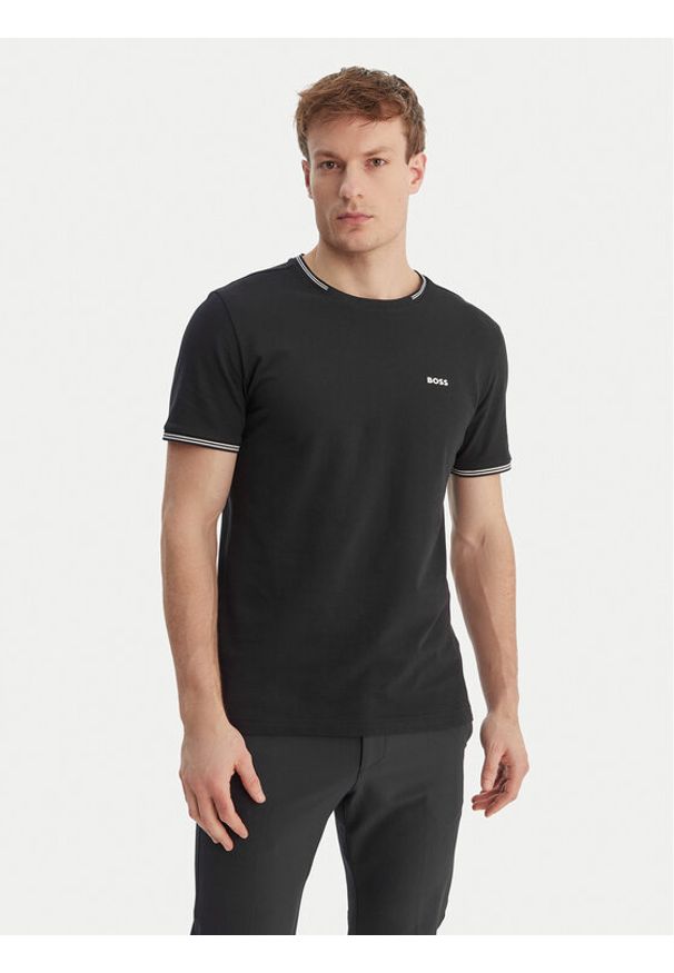 BOSS T-Shirt Taul 50521245 Granatowy Regular Fit. Kolor: niebieski. Materiał: bawełna