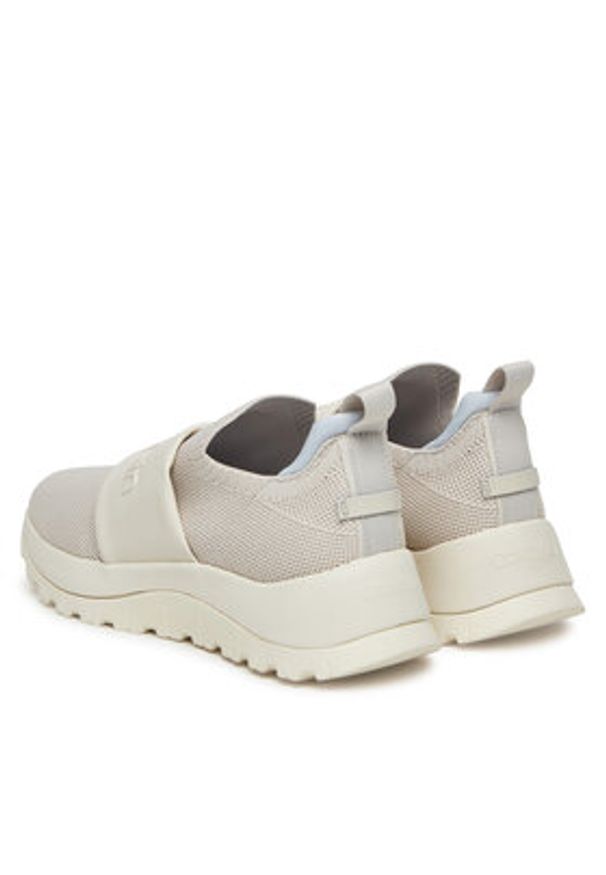 Calvin Klein Sneakersy Runner Slip On - He Nappa HW0HW02415 Écru. Zapięcie: bez zapięcia. Materiał: materiał