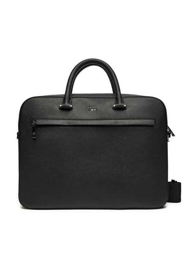 BOSS Torba na laptopa Ray S 50536498 Czarny. Kolor: czarny. Materiał: skóra