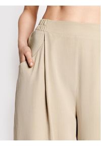 Americanos Spodnie materiałowe Montana Midi Beżowy Oversize. Kolor: beżowy. Materiał: materiał, lyocell #4
