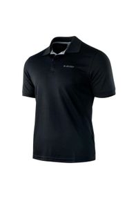 Hi-tec - Męska Treningowa Koszulka Polo Site II. Typ kołnierza: polo. Kolor: czarny, szary, wielokolorowy