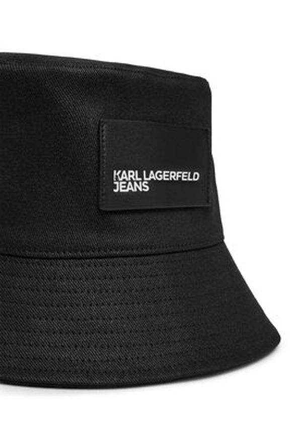 Karl Lagerfeld Jeans Kapelusz A3W33092 Czarny. Kolor: czarny. Materiał: materiał, bawełna