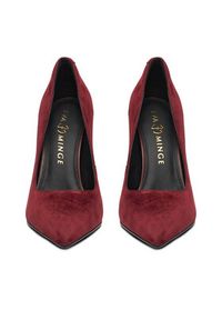 Eva Minge Szpilki EO-ELAINA-E134-20A Bordowy. Kolor: czerwony. Materiał: zamsz, skóra. Obcas: na szpilce #7