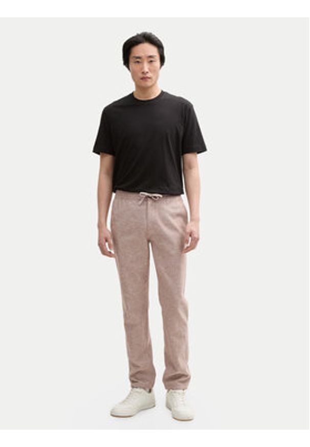 Tom Tailor Spodnie materiałowe 1044716 Beżowy Regular Fit. Kolor: beżowy. Materiał: bawełna