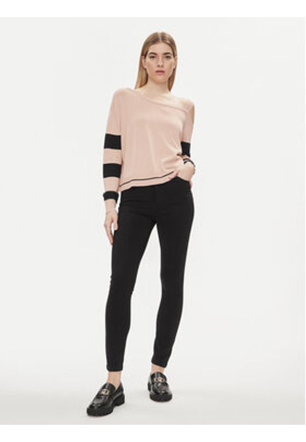 Liu Jo Sweter TA4112 MS36L Różowy Regular Fit. Kolor: różowy. Materiał: wiskoza