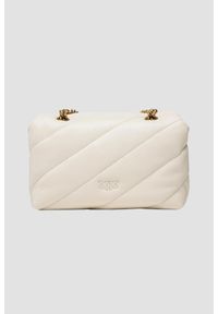 Pinko - PINKO Biała torebka damska Love Puff Mini CL. Kolor: biały. Materiał: pikowane. Styl: casual, elegancki, klasyczny #5