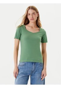United Colors of Benetton - United Colors Of Benetton T-Shirt 3FJHD401P Zielony Slim Fit. Kolor: zielony. Materiał: bawełna