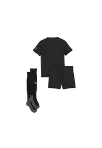 Puma - Dziecięcy strój wyjazdowy Manchester City 25/26 PUMA Black. Kolor: czarny, brązowy, zielony, wielokolorowy. Materiał: dresówka. Styl: retro, sportowy