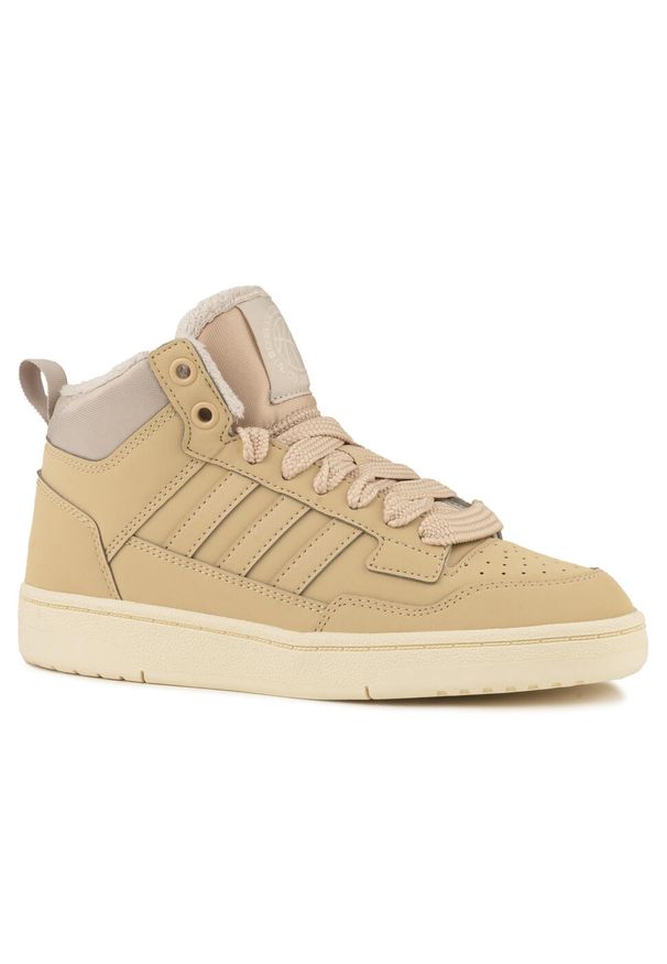 Buty damskie z ociepleniem Adidas RAPID COURT MID J WINTERIZ. Kolor: beżowy. Sport: turystyka piesza