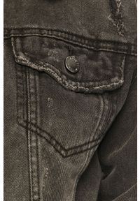 Haily's - Kurtka jeansowa. Okazja: na co dzień. Kolor: szary. Materiał: jeans. Styl: casual #5