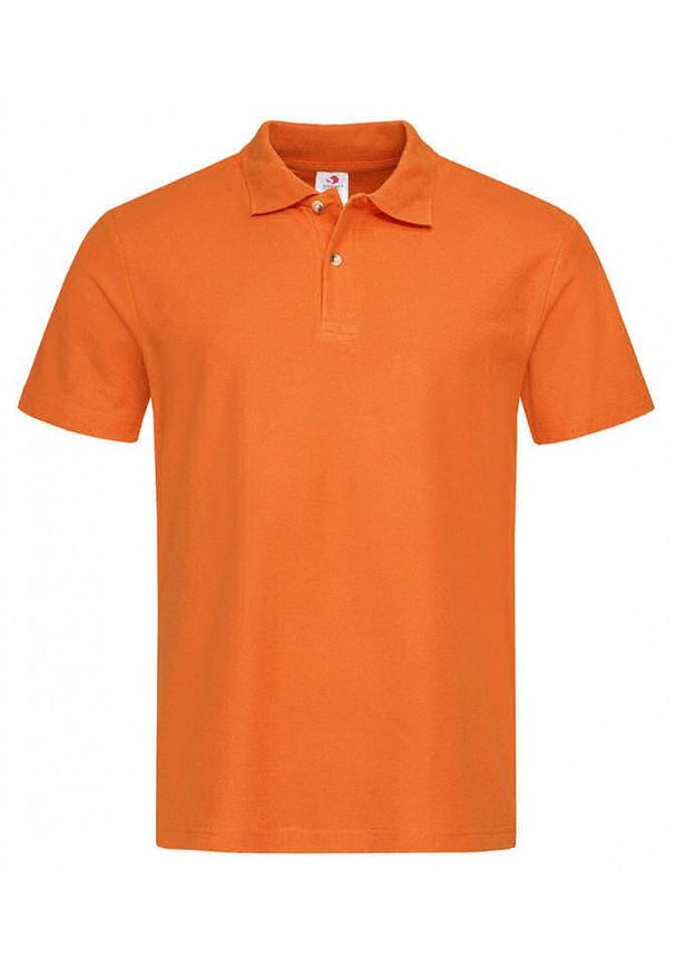 Pomarańczowy t-shirt Stedman casualowy, polo